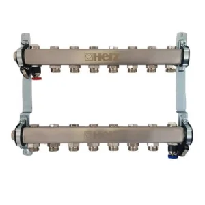 Distrib. inox rad. cu inchidere DN25- 7 cai x G3/4" 1863407 HERZ